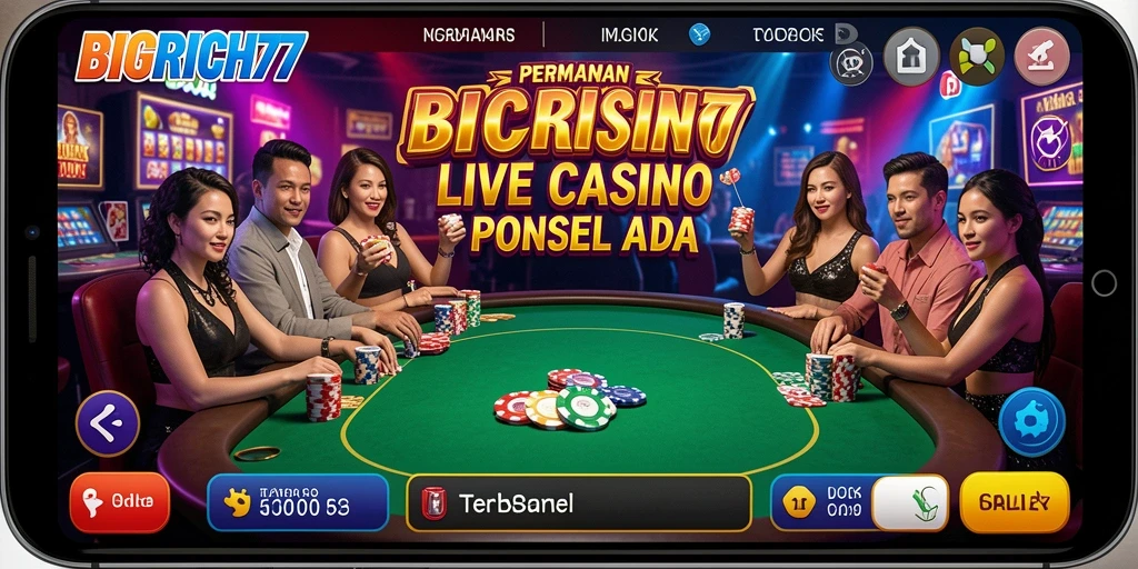 Tampilan permainan Live Casino yang mengesankan di BIGRICH77.