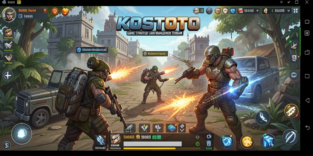 Tampilan gameplay KOSTOTO yang penuh aksi dan strategi.