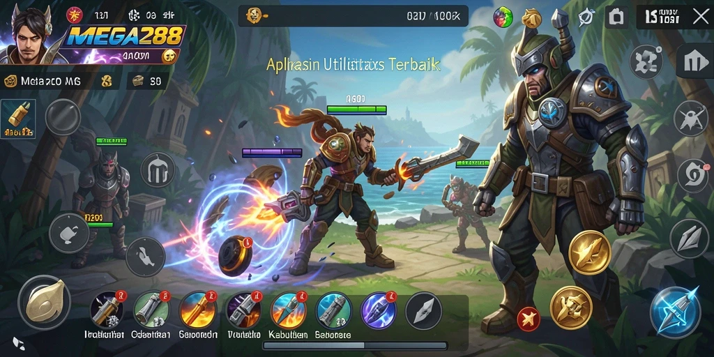 Screenshot MEGA288 menunjukkan antarmuka aplikasi yang sederhana dan fungsional.