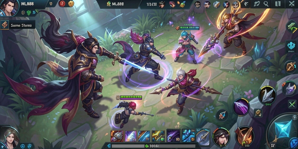 Tampilan antarmuka gameplay yang mendebarkan di MLBB8.