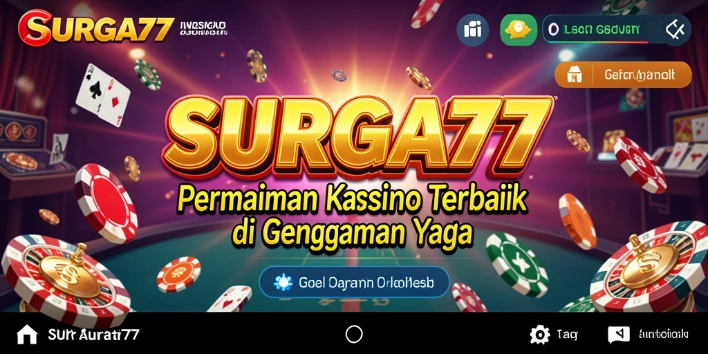 Tampilan permainan Kasino yang menarik dan penuh warna.